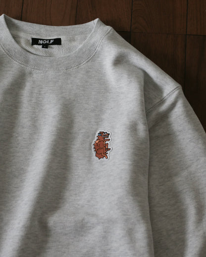 WOLF PATCH CREWNECK SWEATSHIRT